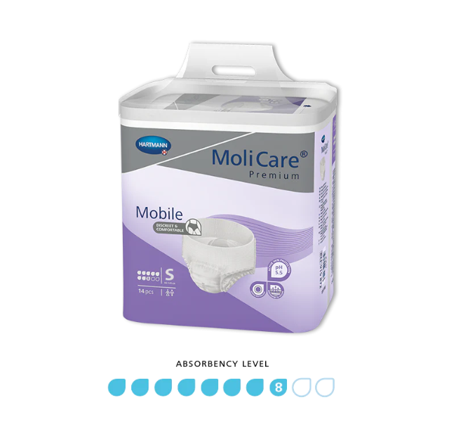 Molicare Premium Mobile 8 Drops Small 60cm-90cm 1791ml (14pcs/Pack)