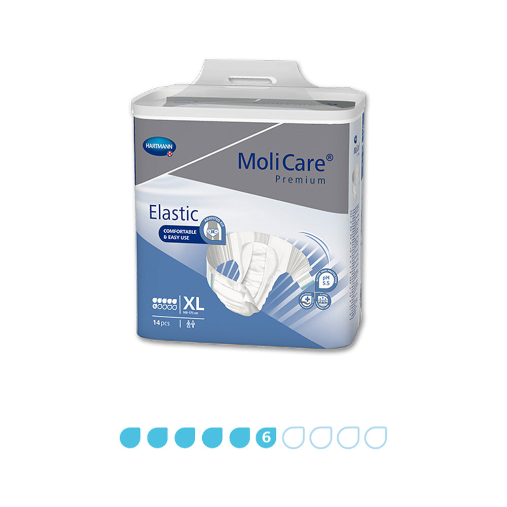 Molicare Premium Elastic X-Large 6 Drops 140cm-175cm 2786ml (14pcs/Pack)