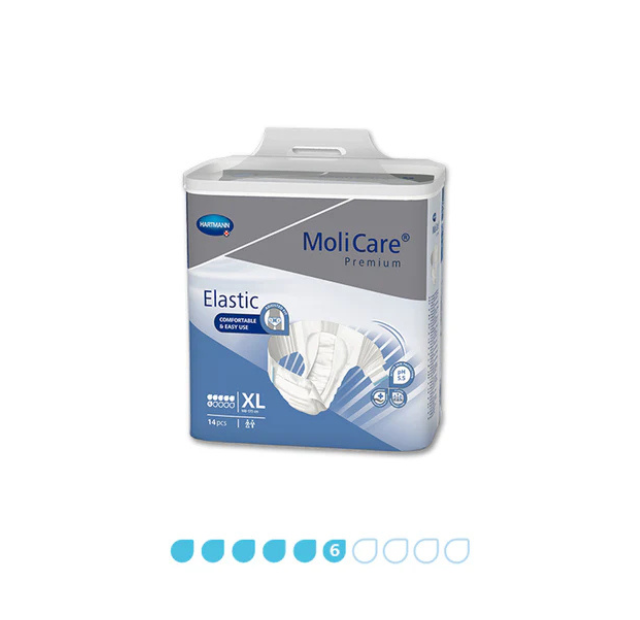 Molicare Premium Elastic X-Large 6 Drops 140cm-175cm 2786ml (14pcs/Pack)