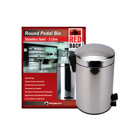 Pedal Bin Stainless Steel 5 Litre 27cm