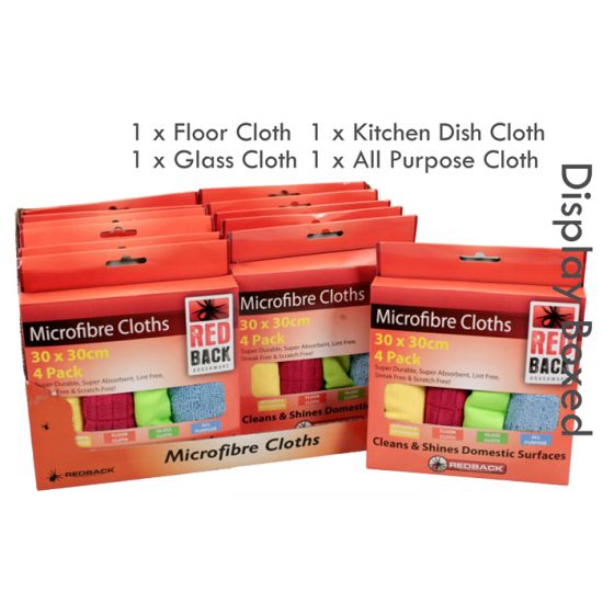 Cleaning Cloths Packs 30cm x 30cm (4 Pack)