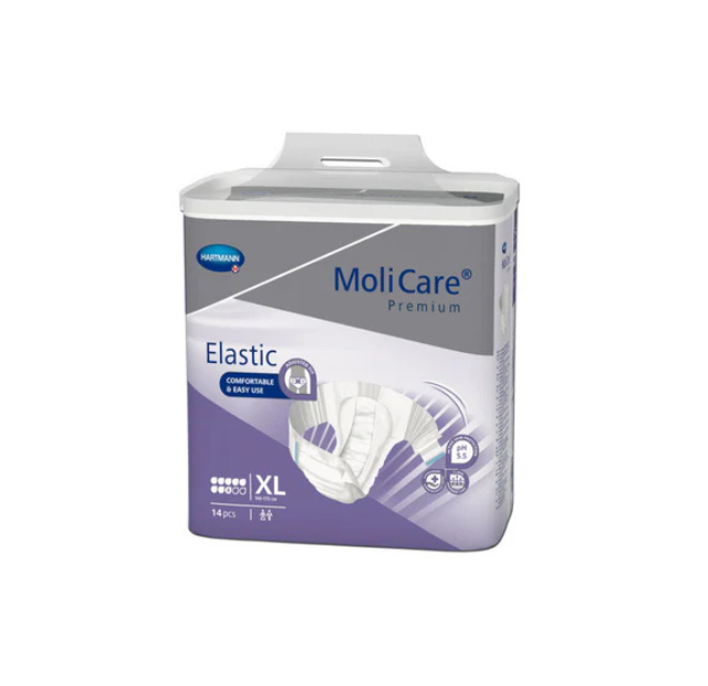 Molicare Premium Elastic X-Large 8 Drops. Continence Care 140cm-175cm 3591ml (14pcs/Pack)