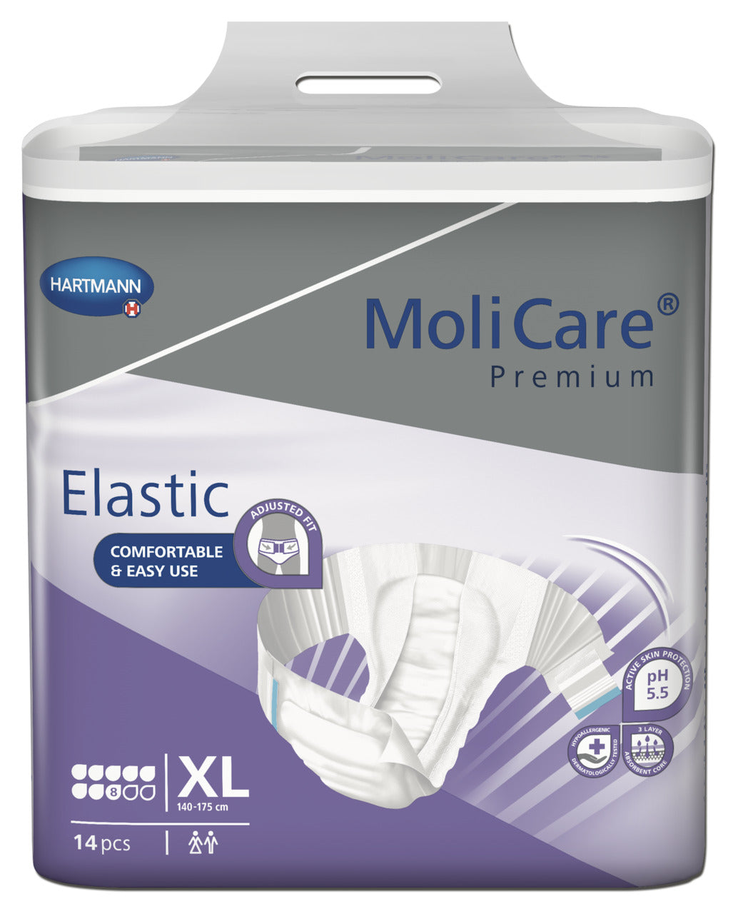 Molicare Premium Elastic X-Large 8 Drops 140cm-175cm 3591ml (14pcs/Pack)