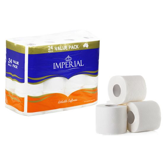 Imperial Toilet Soft Paper Rolls (24 Rolls) Bulk Buy.