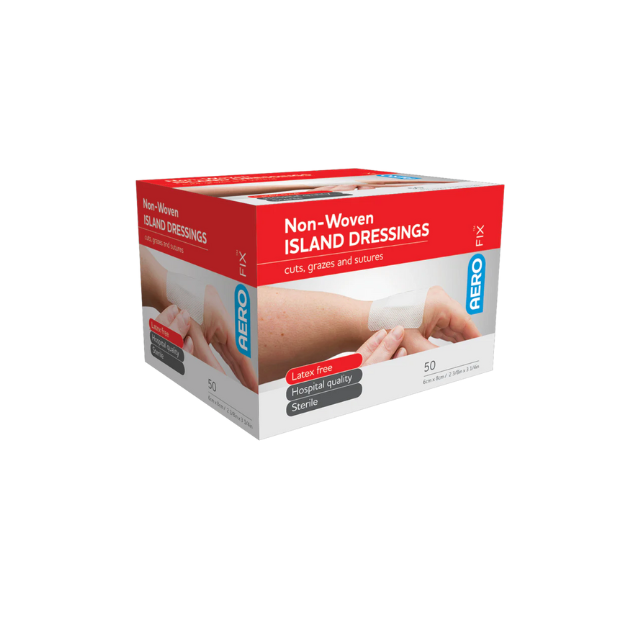 AEROFIX Non-Woven Island Dressing 6 x 8cm. Wound Care (Box/50)