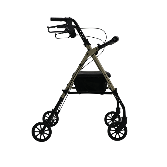 ASPIRE  FLEX 6 - Adjustable Seat Walker 6" Wheel - Champagne Mobility Walker