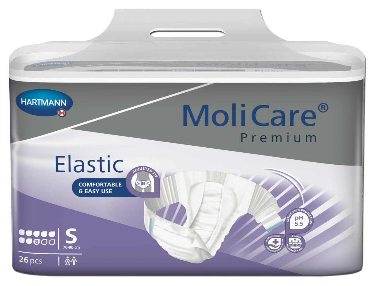 Molicare Premium Elastic Small 8 Drops 70cm-90cm 2356ml (26pcs/Pack)