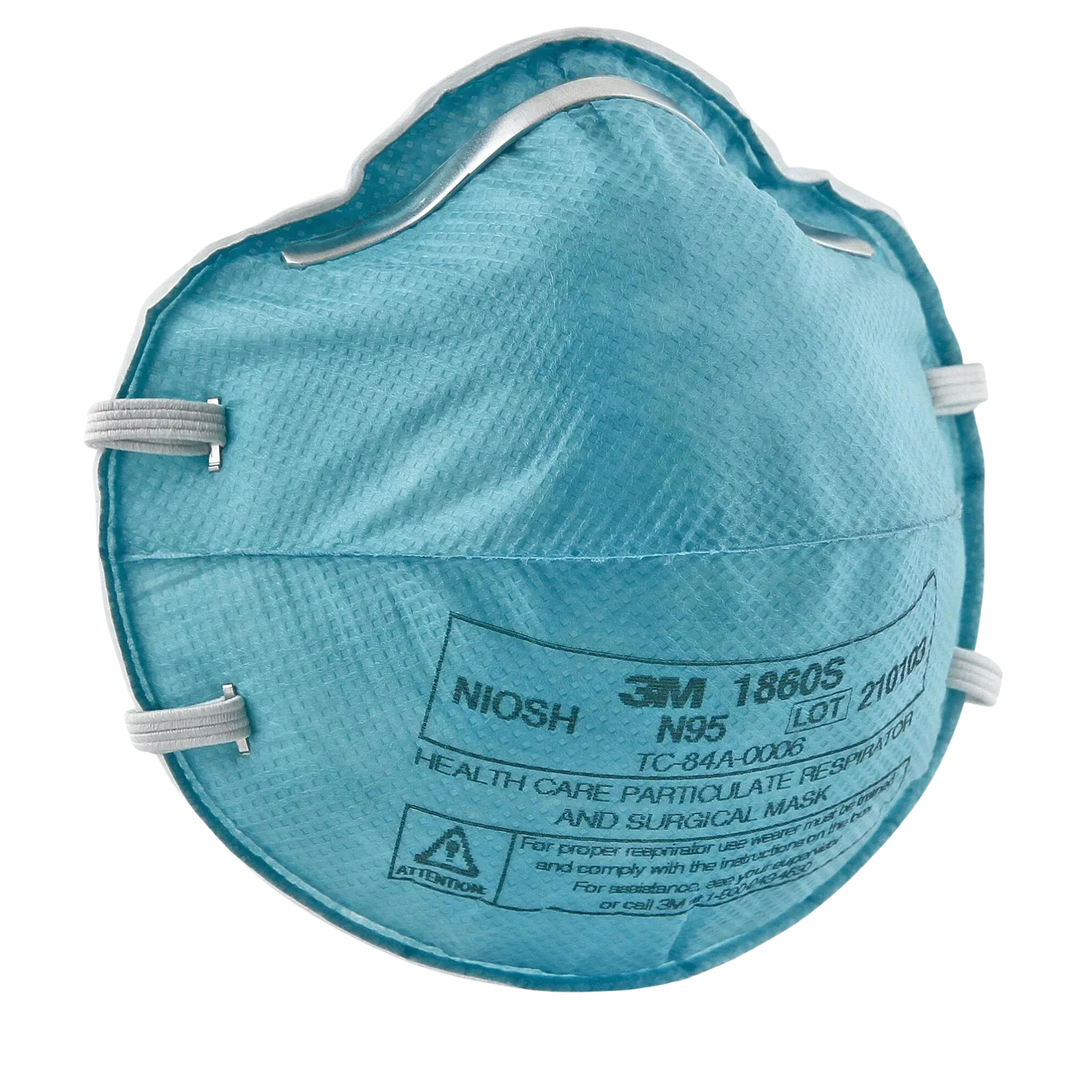 3M 1860 Cupped Teal Respirator - Small (1Box/20Masks)