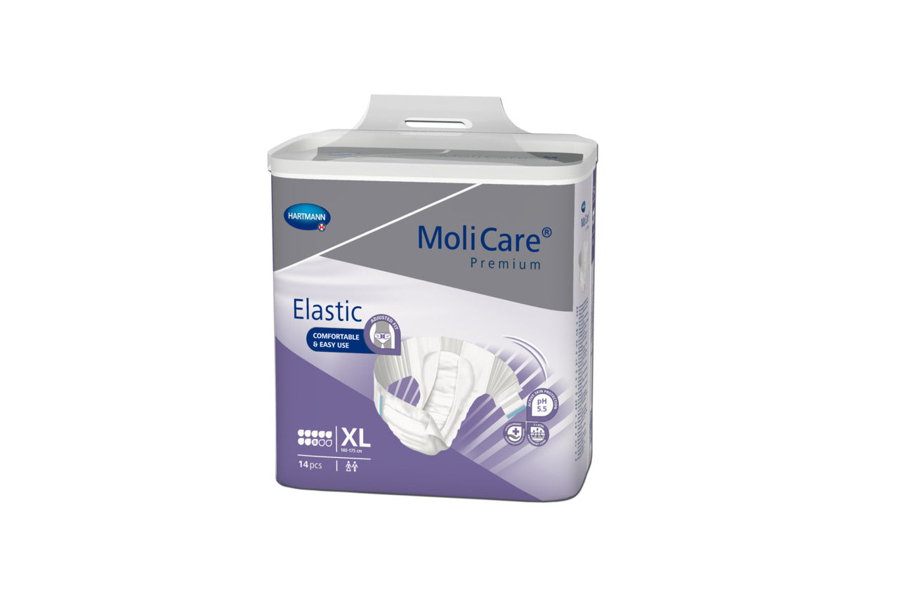 Molicare Premium Elastic X-Large 8 Drops. Continence Care 140cm-175cm 3591ml (14pcs/Pack)